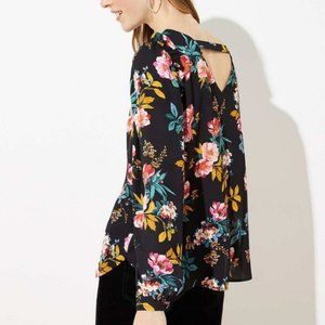 LOFT Plus Floral Back Bar Top, Size 20